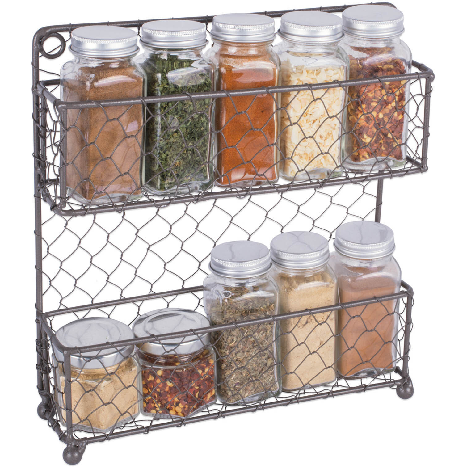 DII 2 Tier Chicken Wire Spice Rack