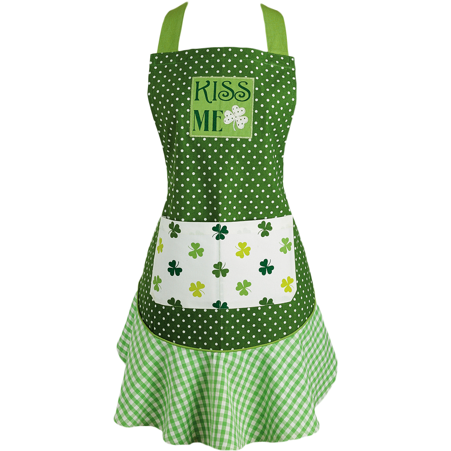 DII Kiss Me St Pattys Day Ruffle Apron