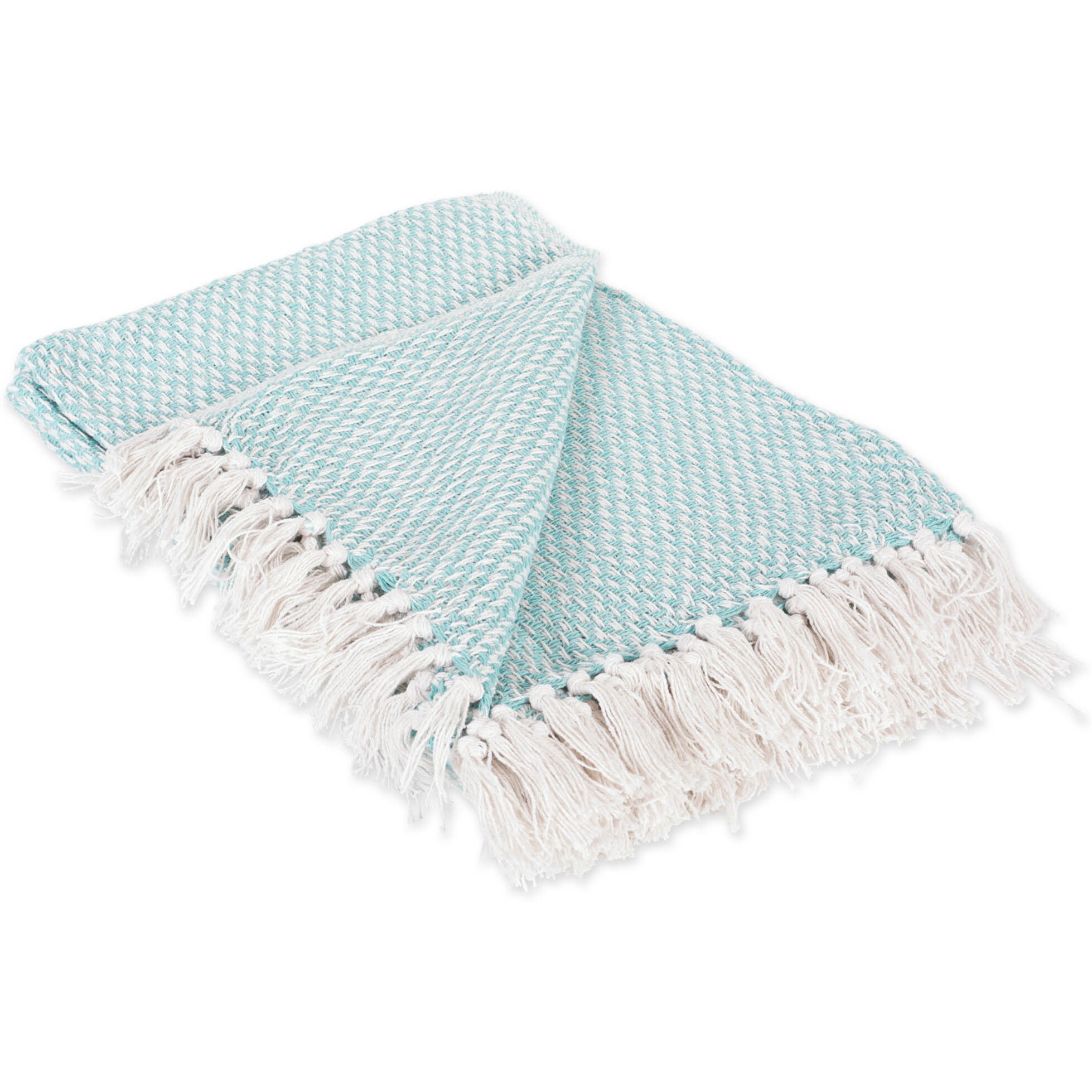 DII Aqua Woven Throw