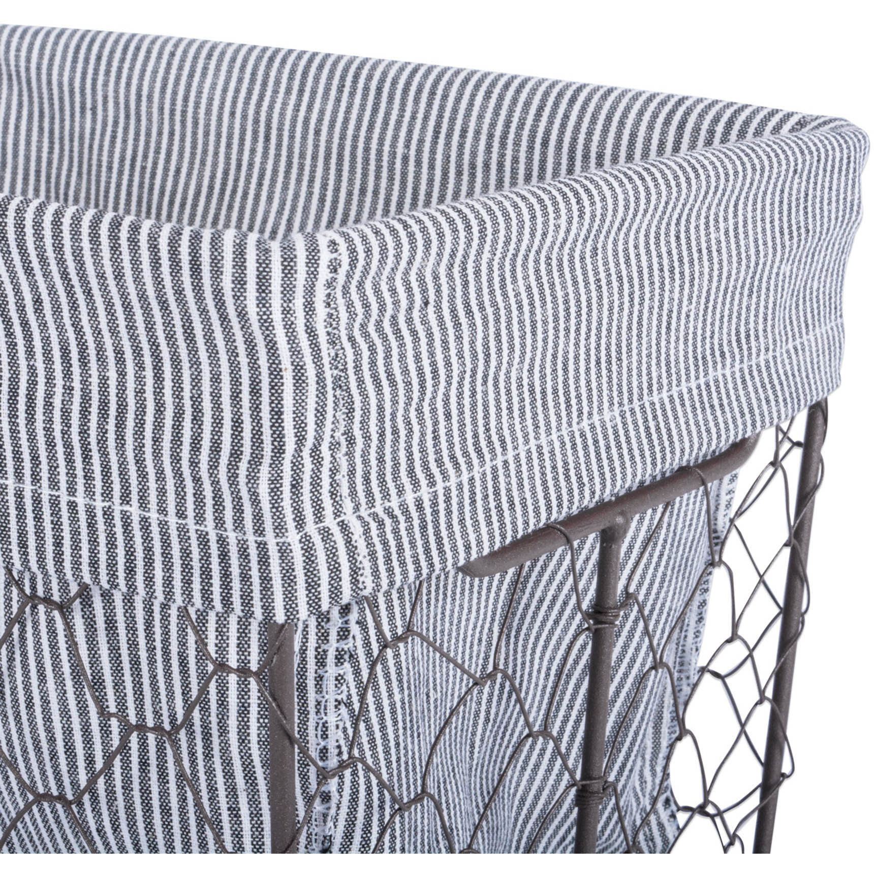 DII Chicken Wire Basket (Set of 5) Ticking