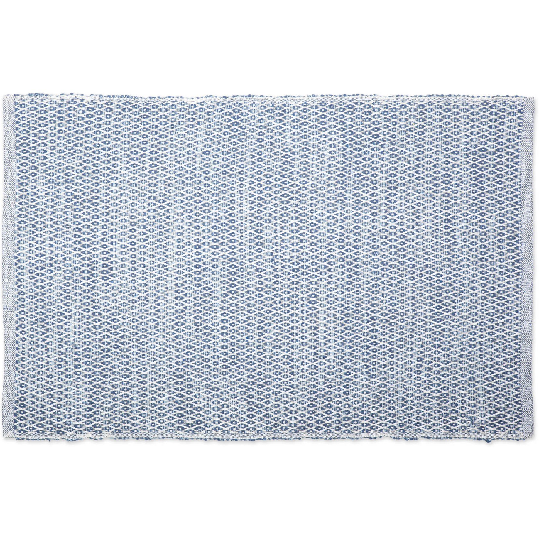 DII French Blue Diamond Recycled Yarn Rug
