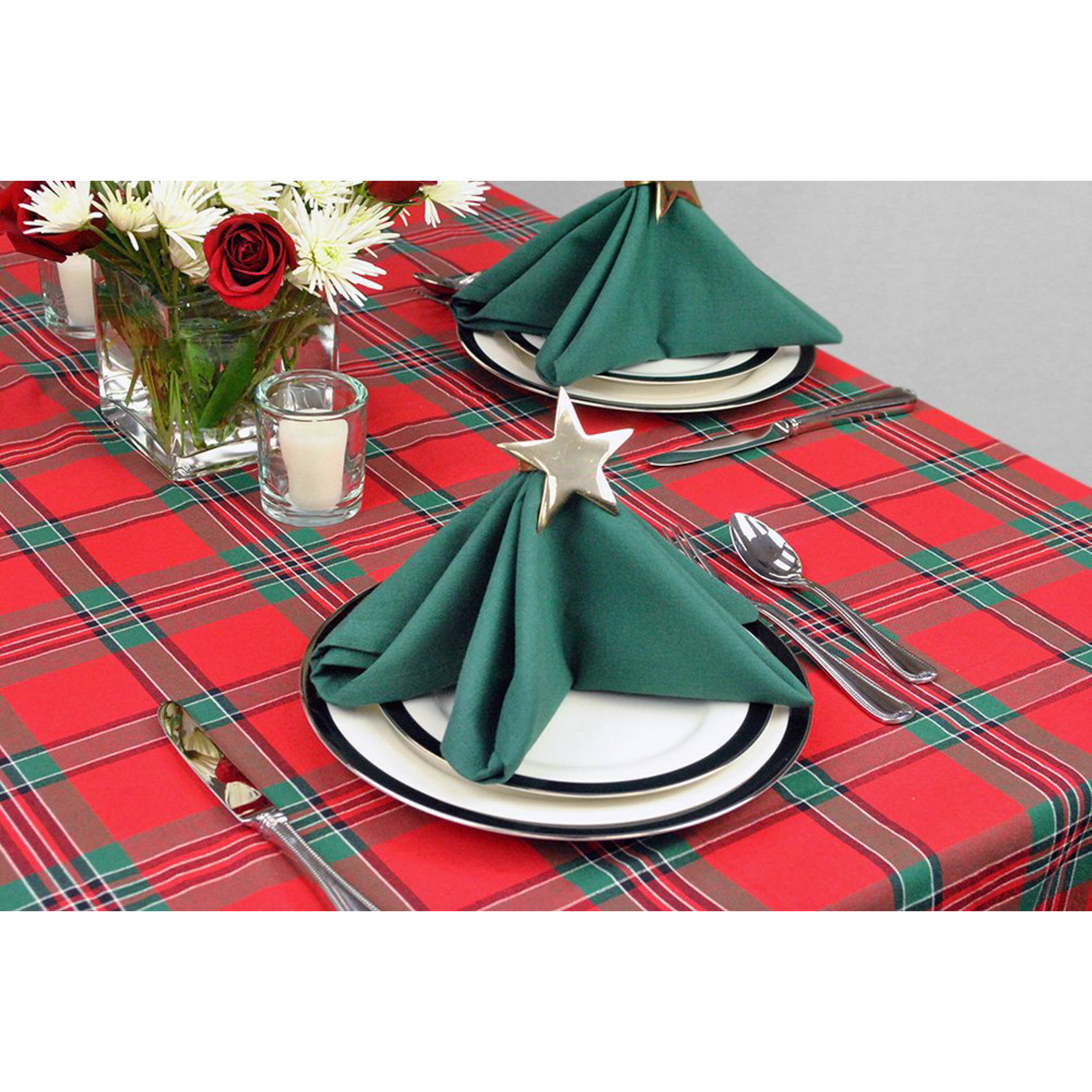 DII Holiday Plaid Tablecloth