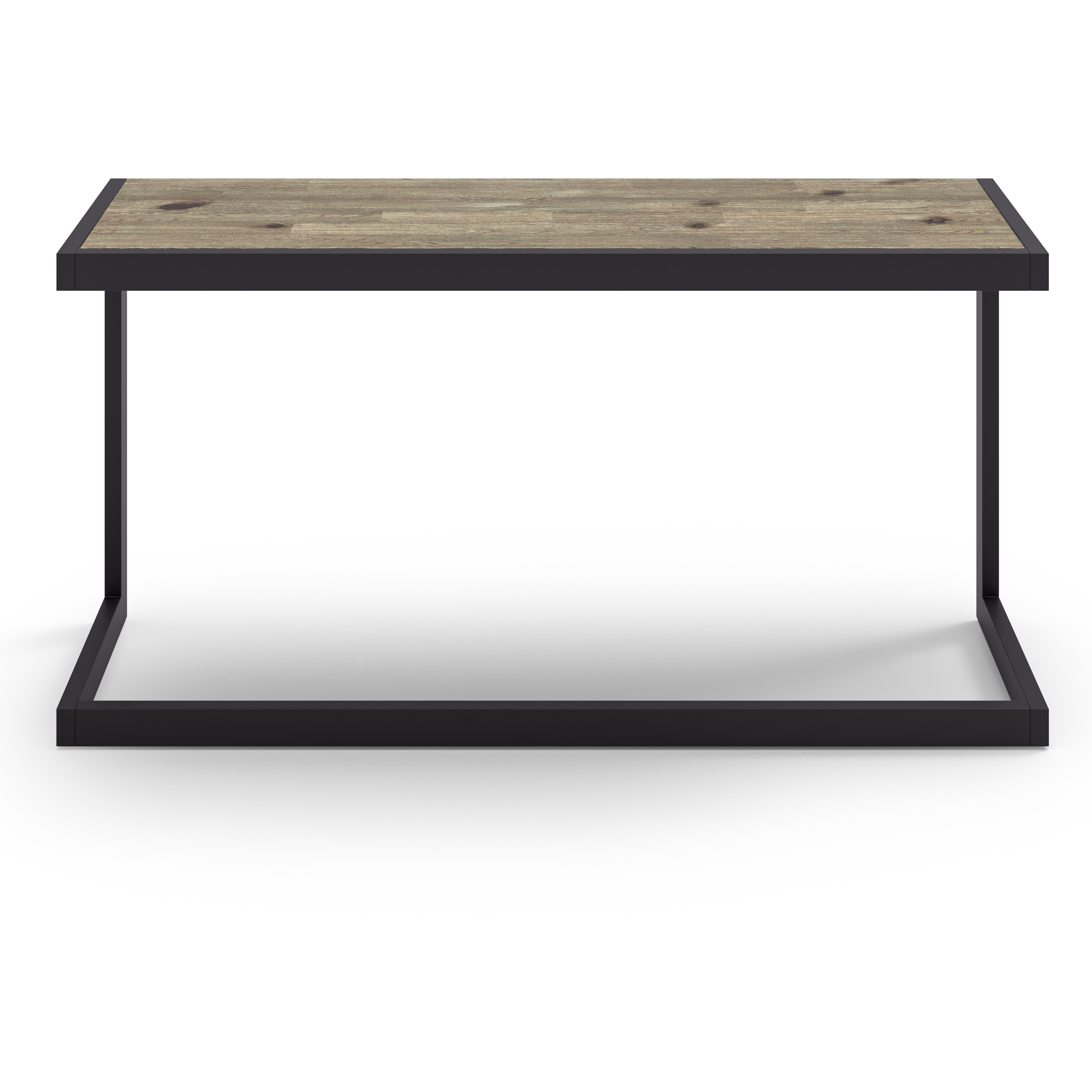 Erina SOLID ACACIA WOOD and Metal 52 inch Wide Industrial Console Sofa Table in Distressed Grey