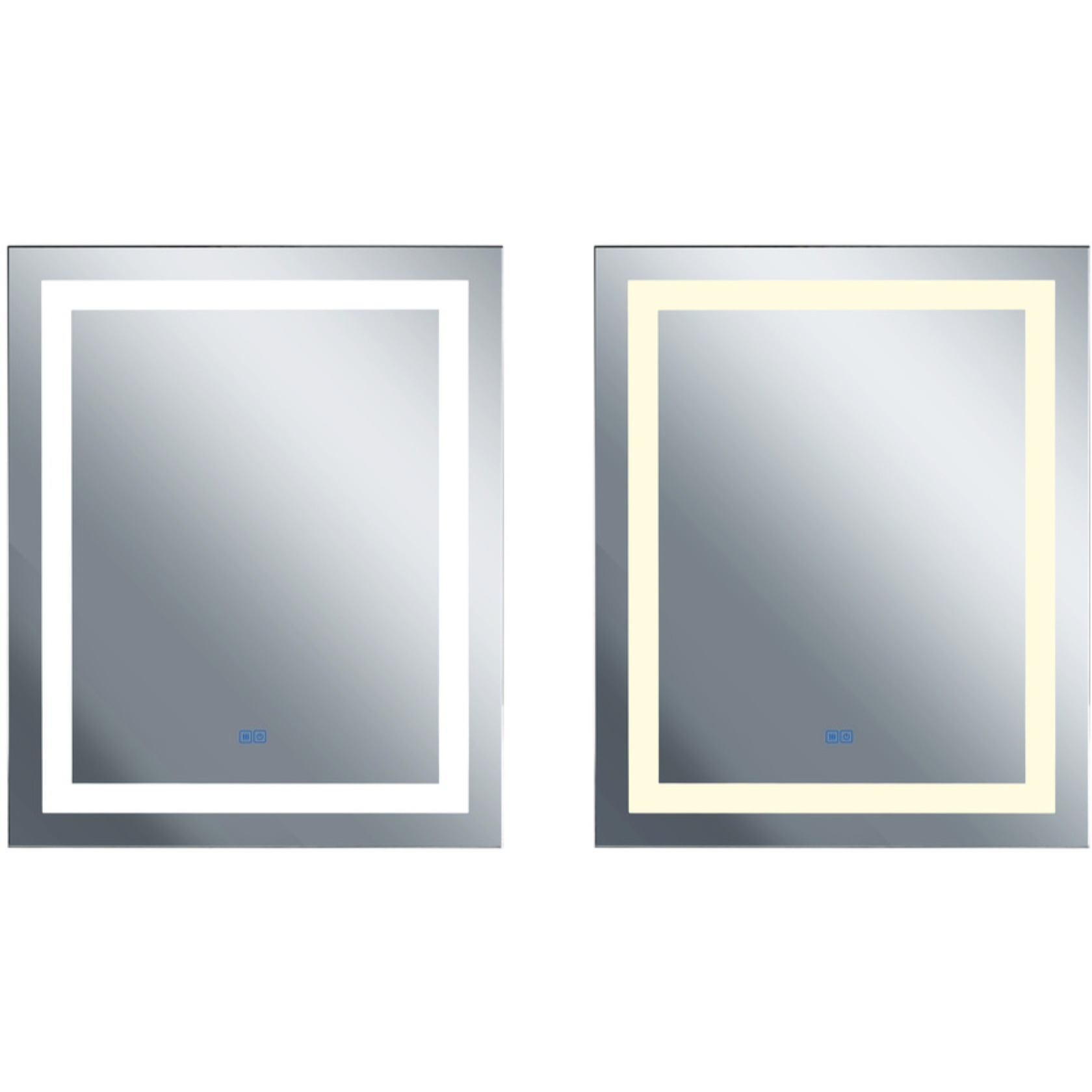 Rectangle Matte White LED 32 in. Mirror From our Abril Collection
