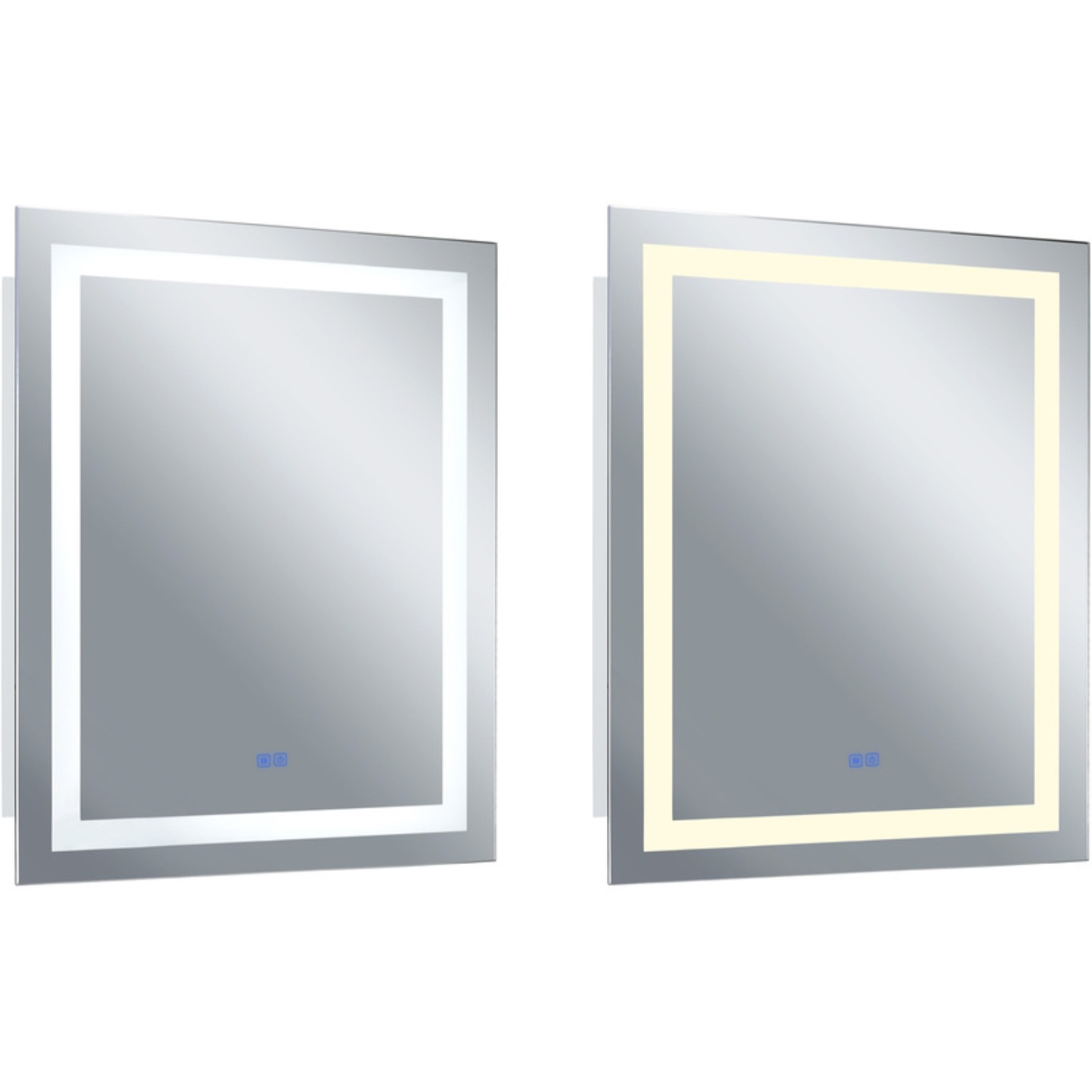 Rectangle Matte White LED 32 in. Mirror From our Abril Collection