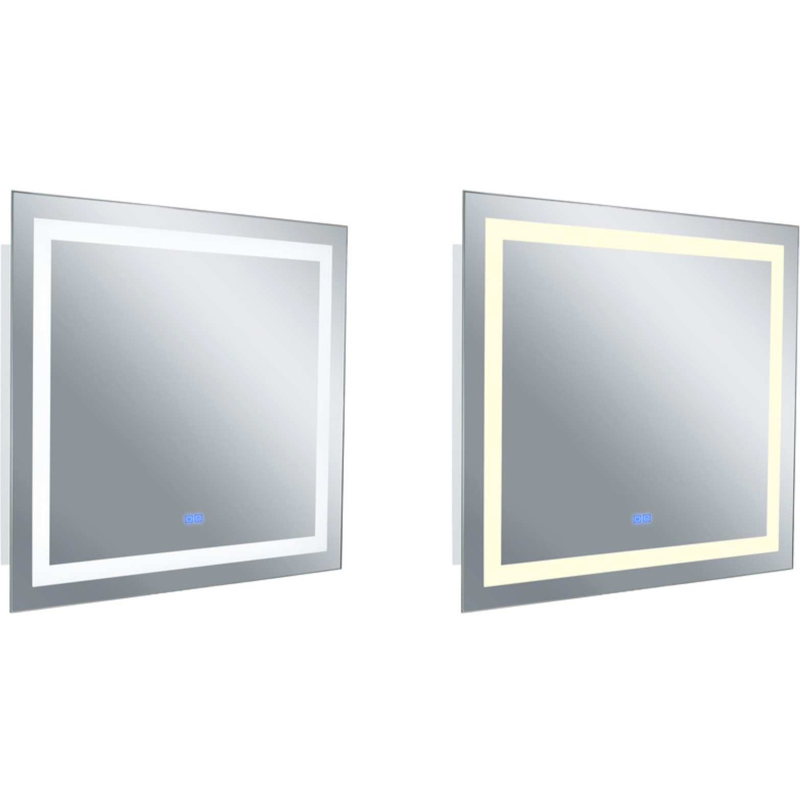 Rectangle Matte White LED 40 in. Mirror From our Abril Collection