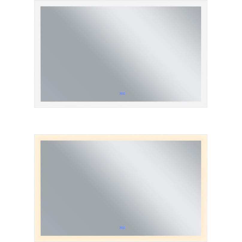 Rectangle Matte White LED 58 in. Mirror From our Abigail Collection