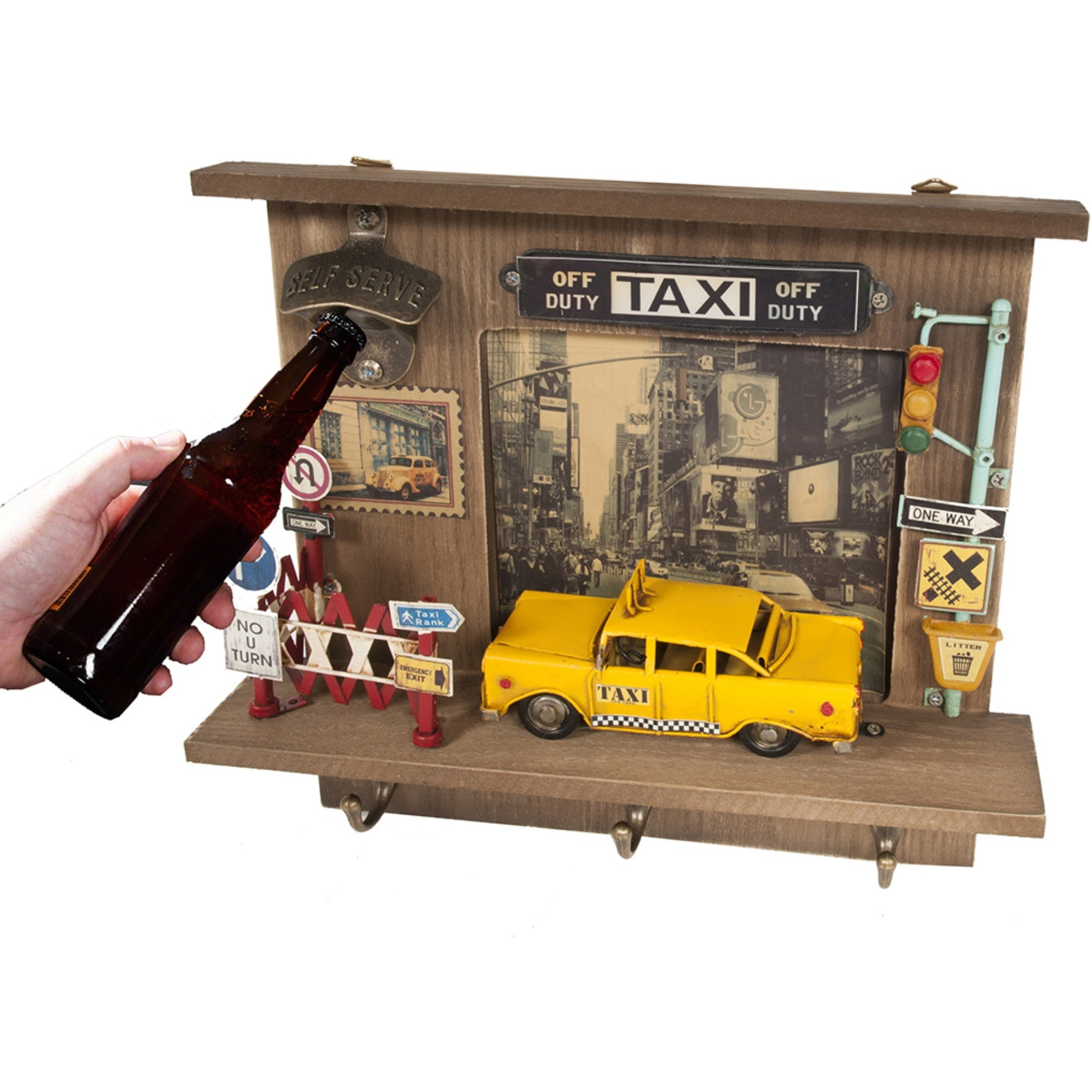 Vintage New York City Checker Taxi Shadow Box