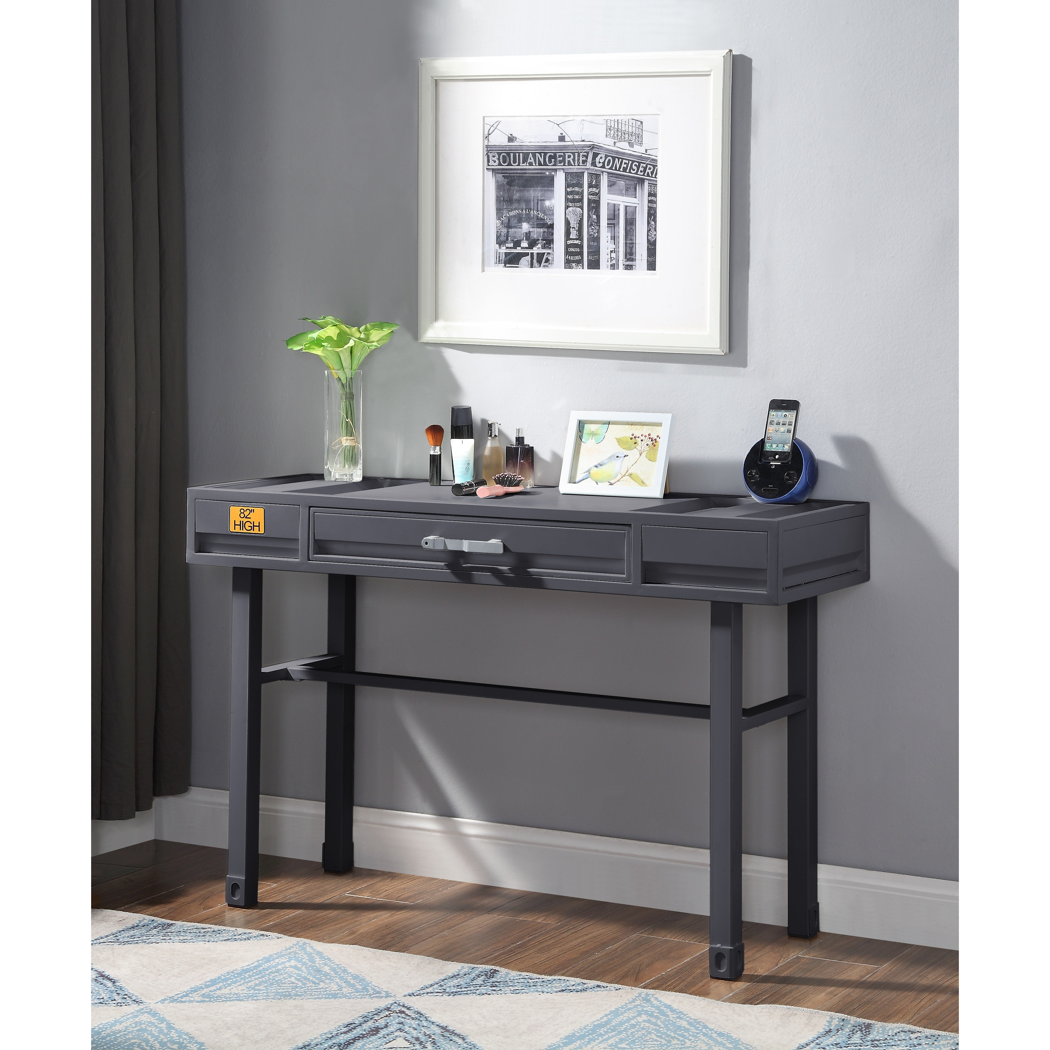 Vanity Desk - Gunmetal Tianjin