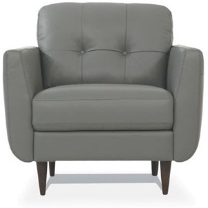 Chair - Pesto Green Leather Italy