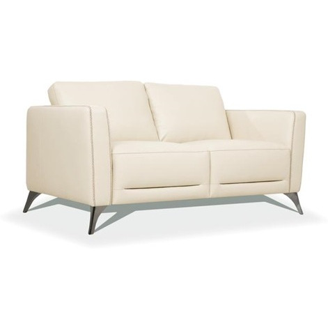 Loveseat - Cream Leather Italy