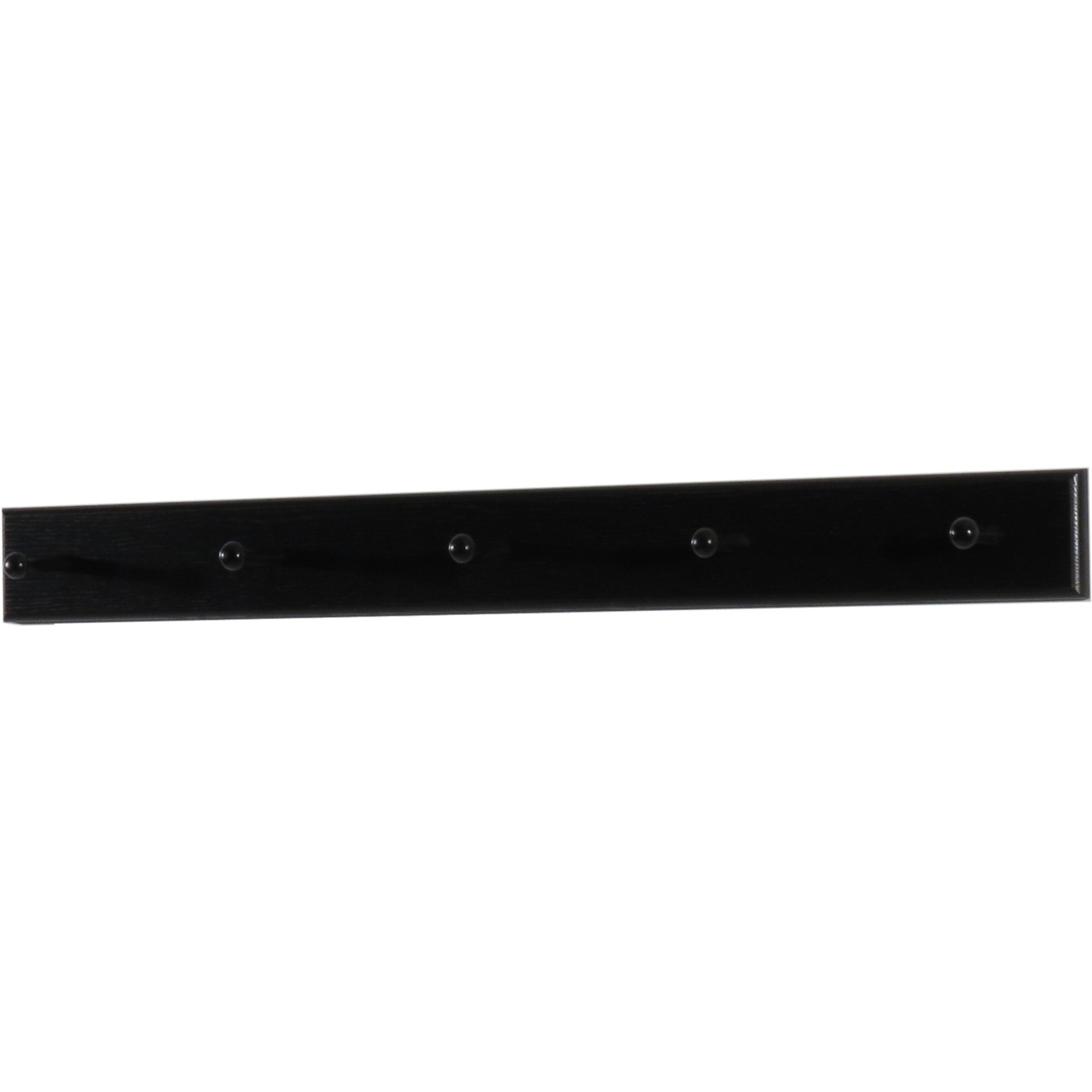 Wooden Mallet 5 Peg Coat Rack, Black