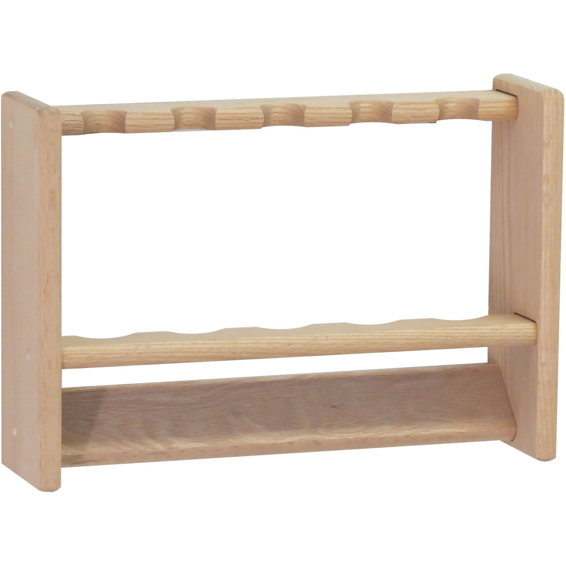 Wooden Mallet Fishing Rod Rack, 5 Rod, Unfinished
