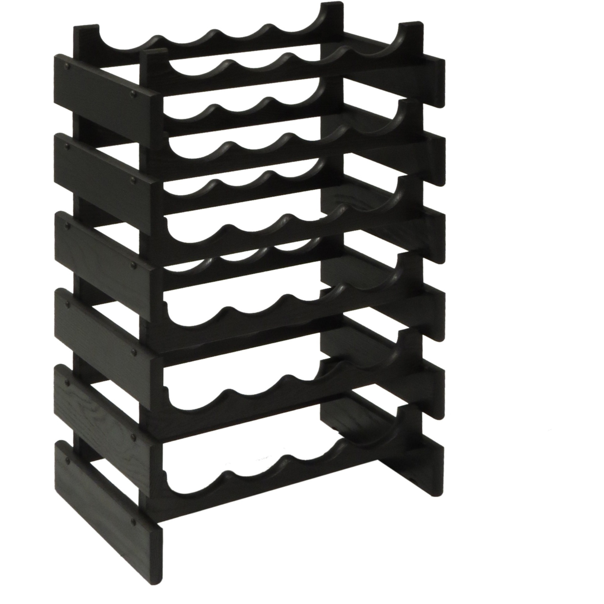 Wooden Mallet 24 Bottle Dakota Wine Rack, Black