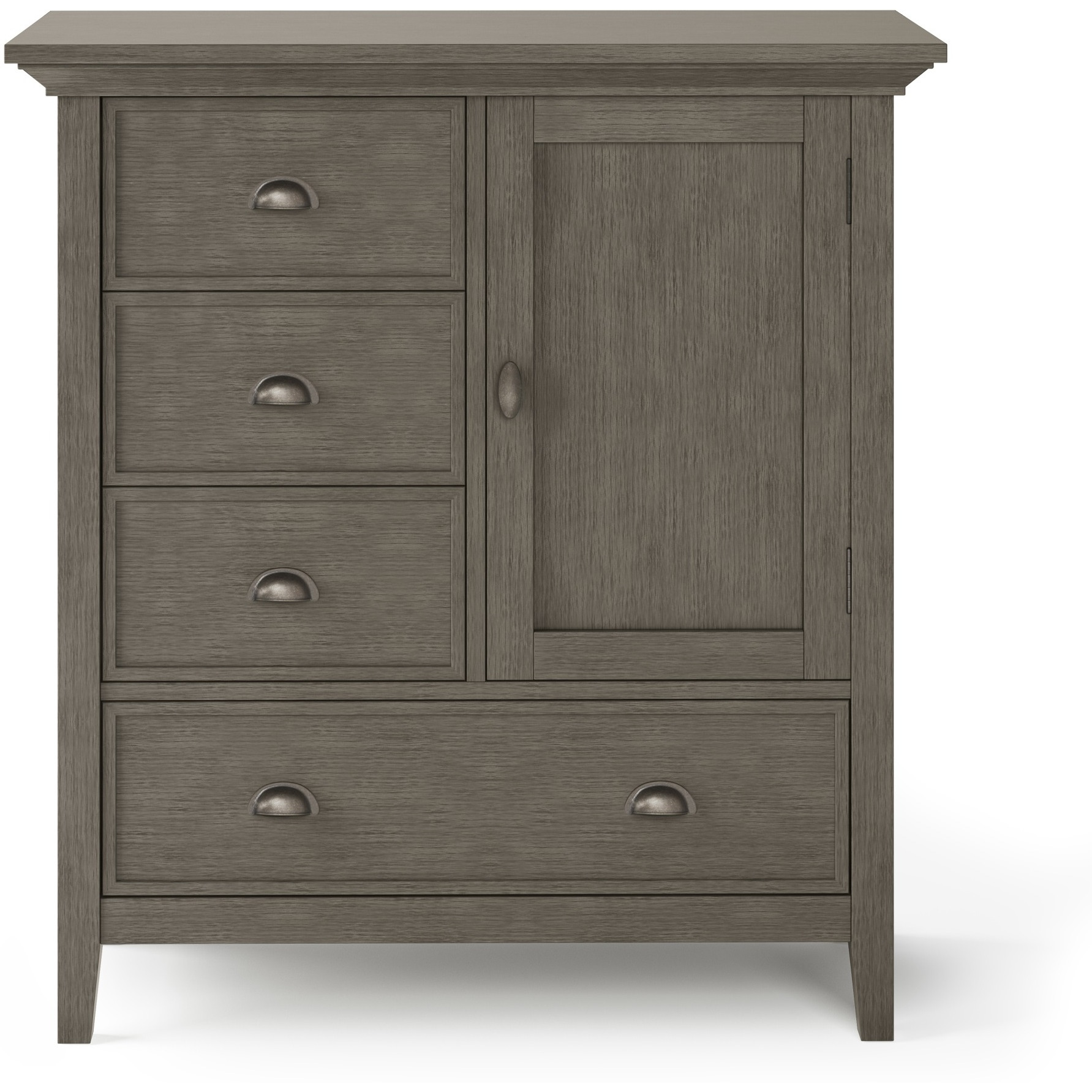 Redmond SOLID WOOD 39 inch Wide Transitional Medium Storage Cabinet in Farmhouse Grey
