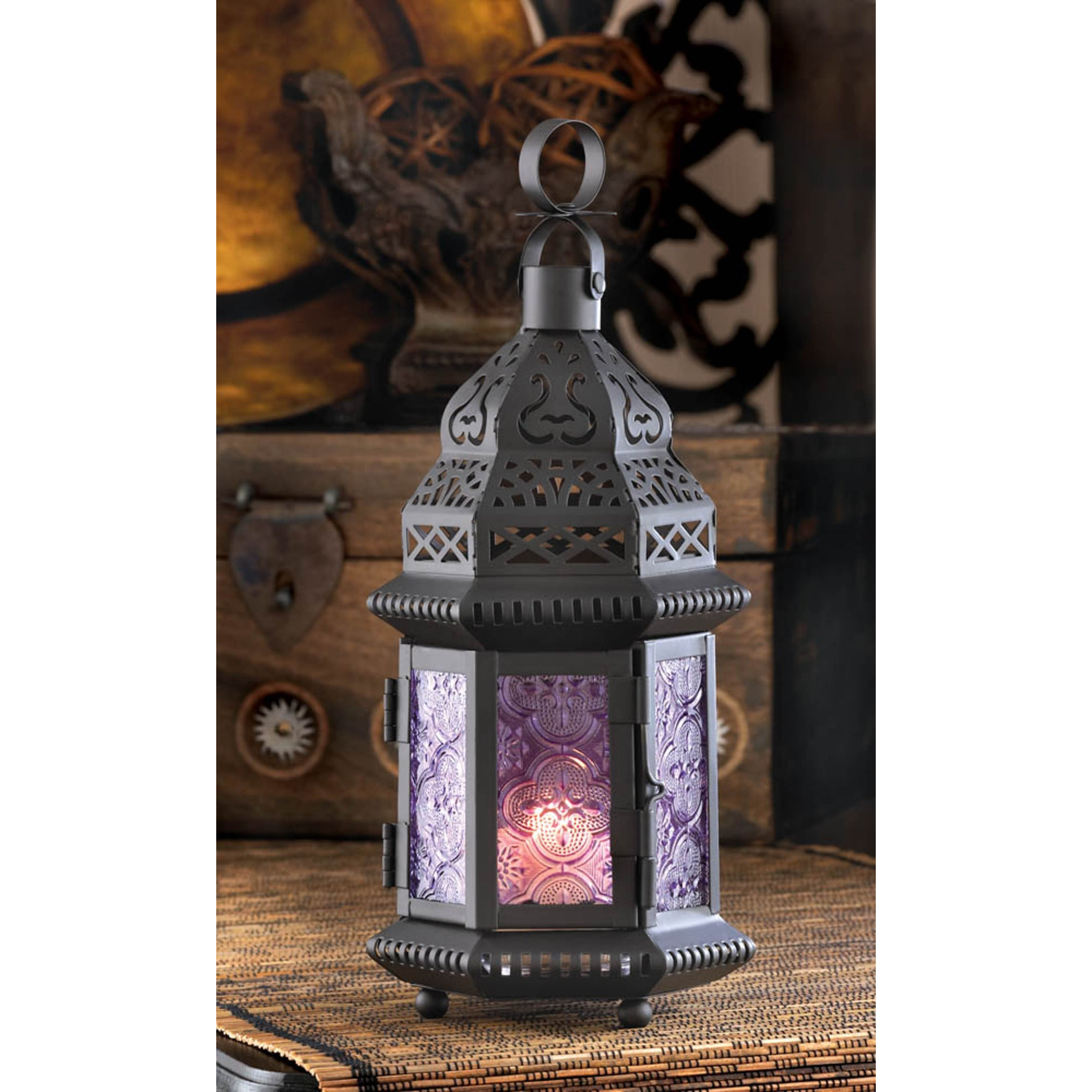 PURPLE MOROCCAN STYLE LANTERN