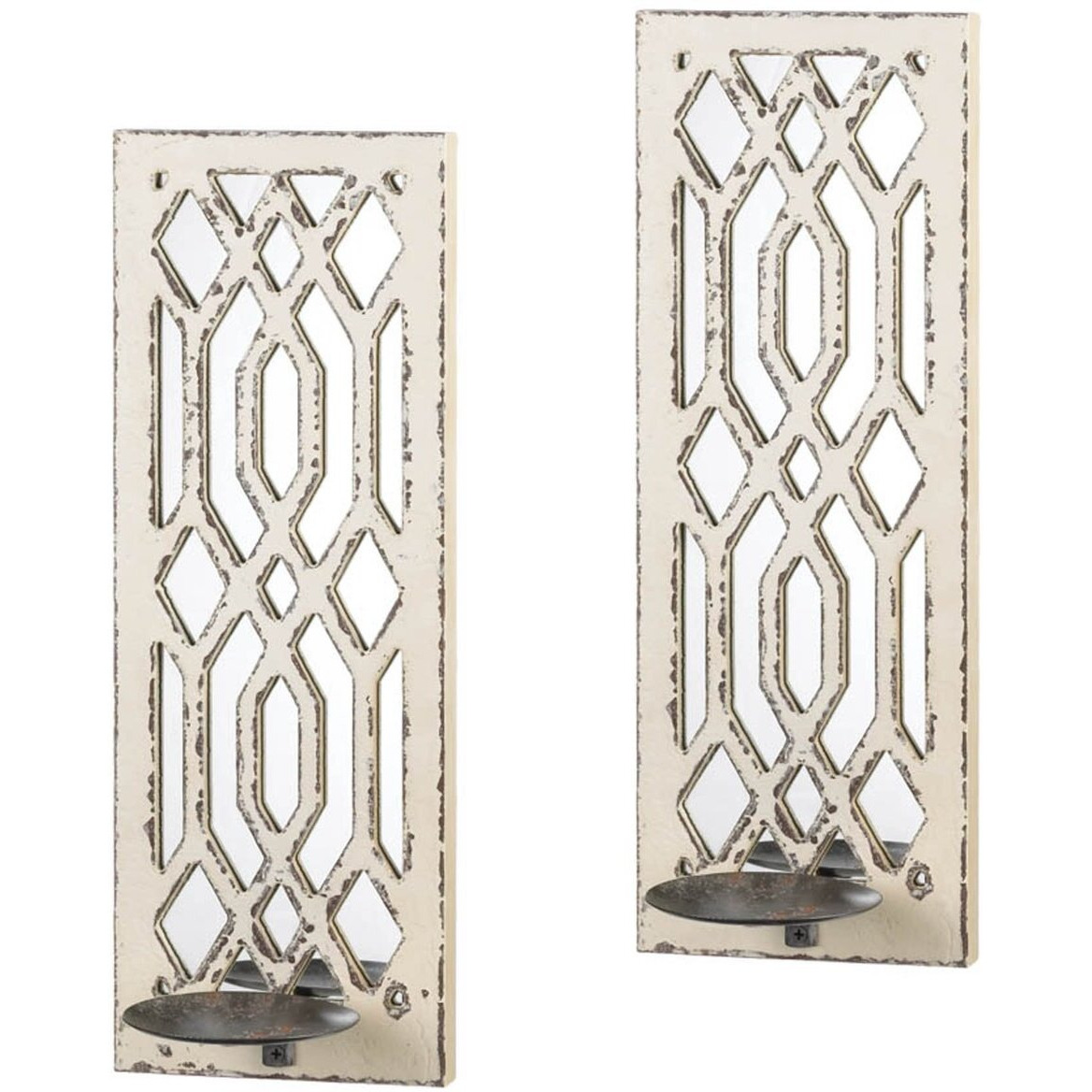 DECO MIRROR WALL SCONCE SET