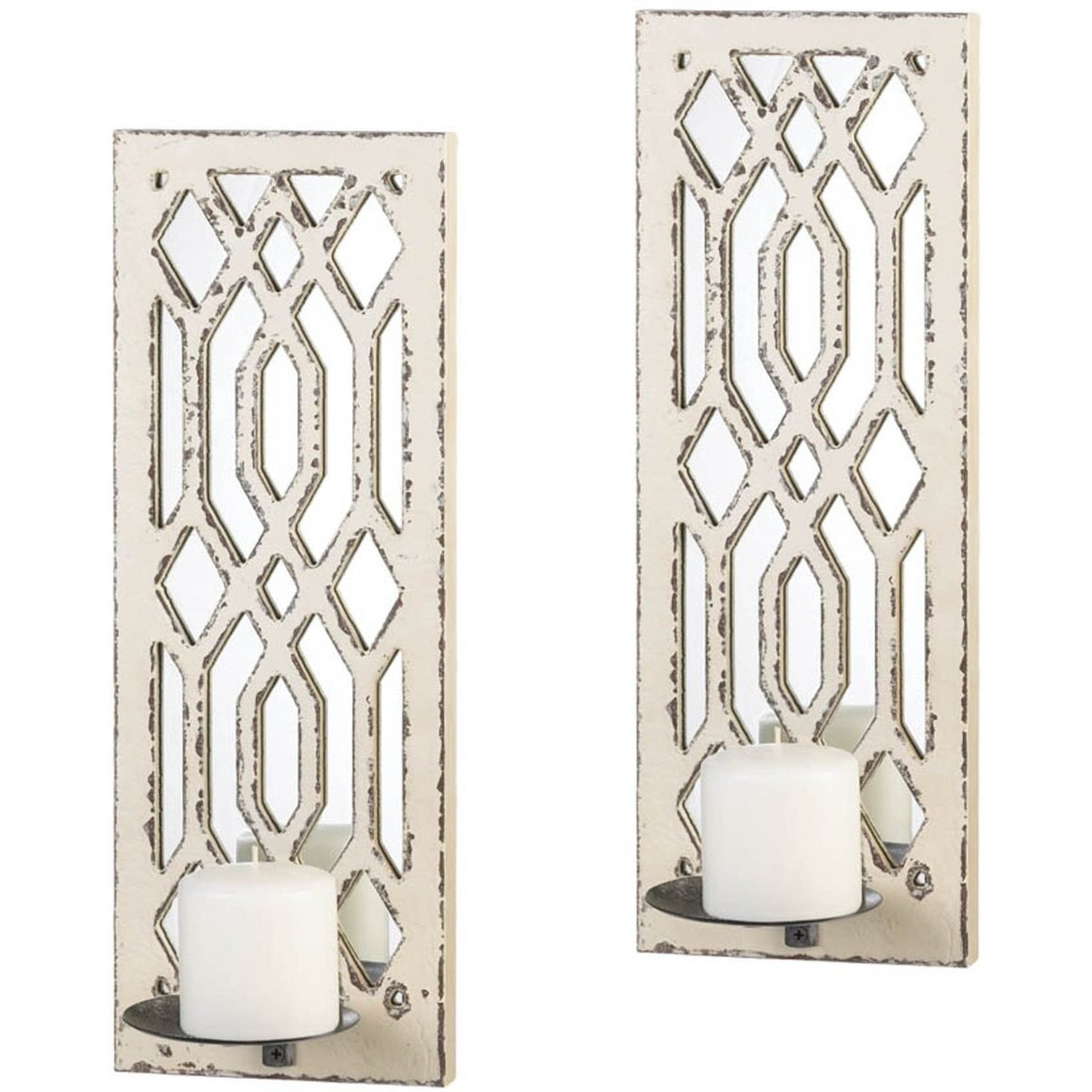 DECO MIRROR WALL SCONCE SET
