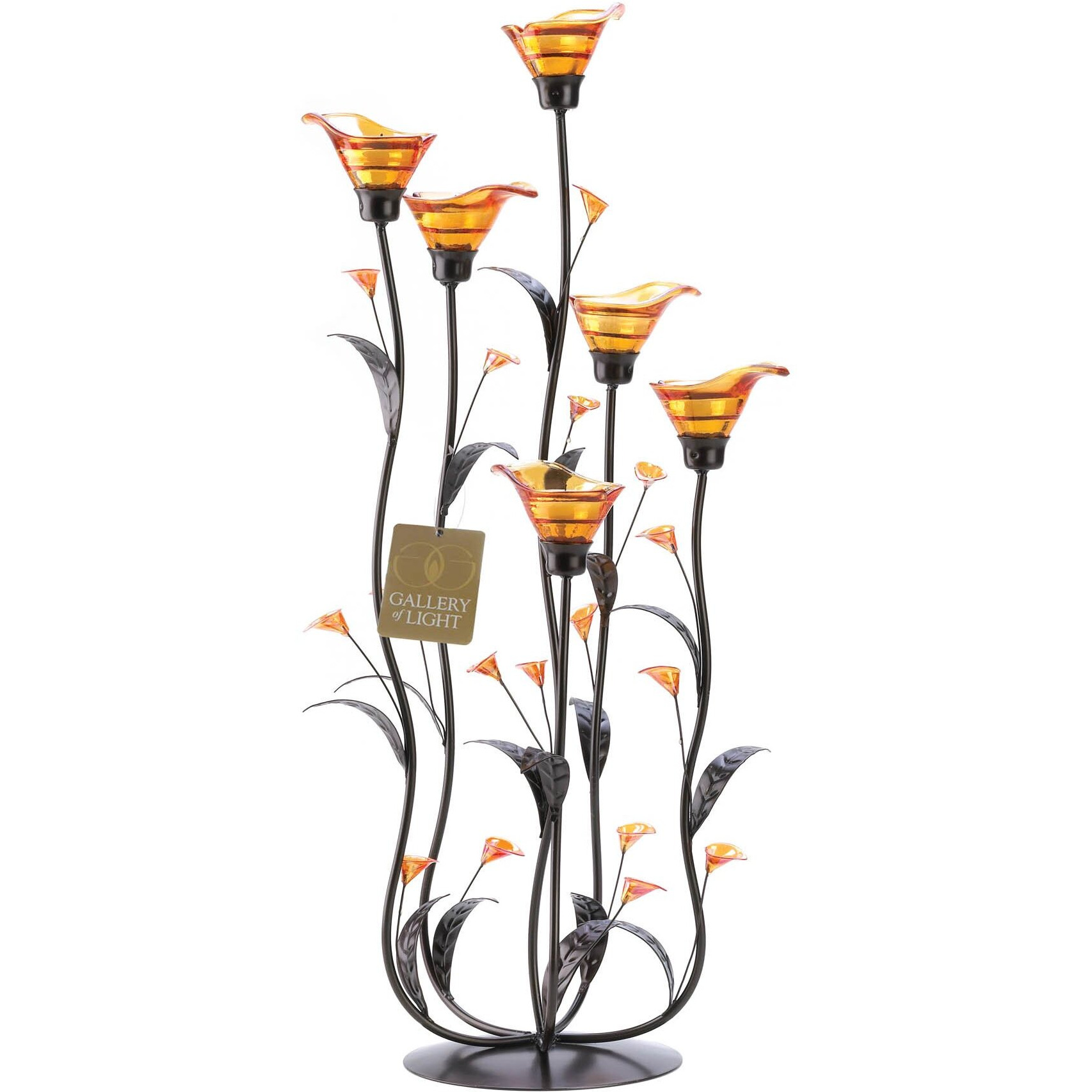AMBER CALLA LILY CANDLEHOLDER