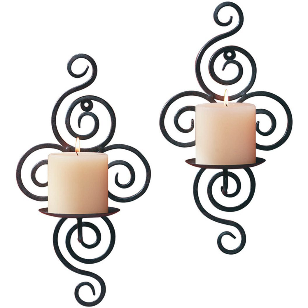 SCROLLWORK CANDLE SCONCES