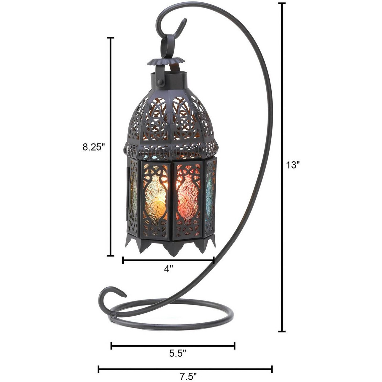 RAINBOW MOROCCAN LANTERN STAND