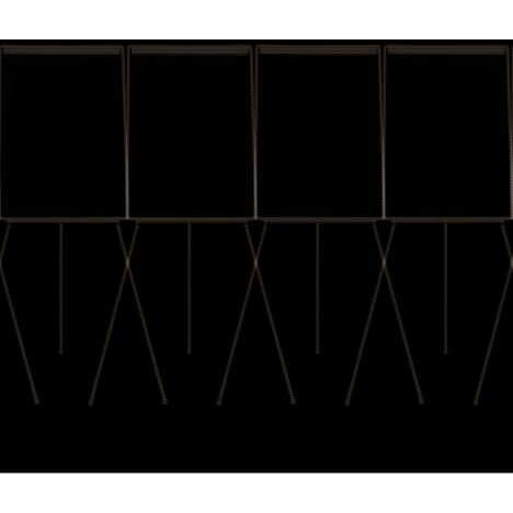 Melamine Dry-Erase Tripod Presentation Easel, Black Plastic Frame, 29.5" X 42"