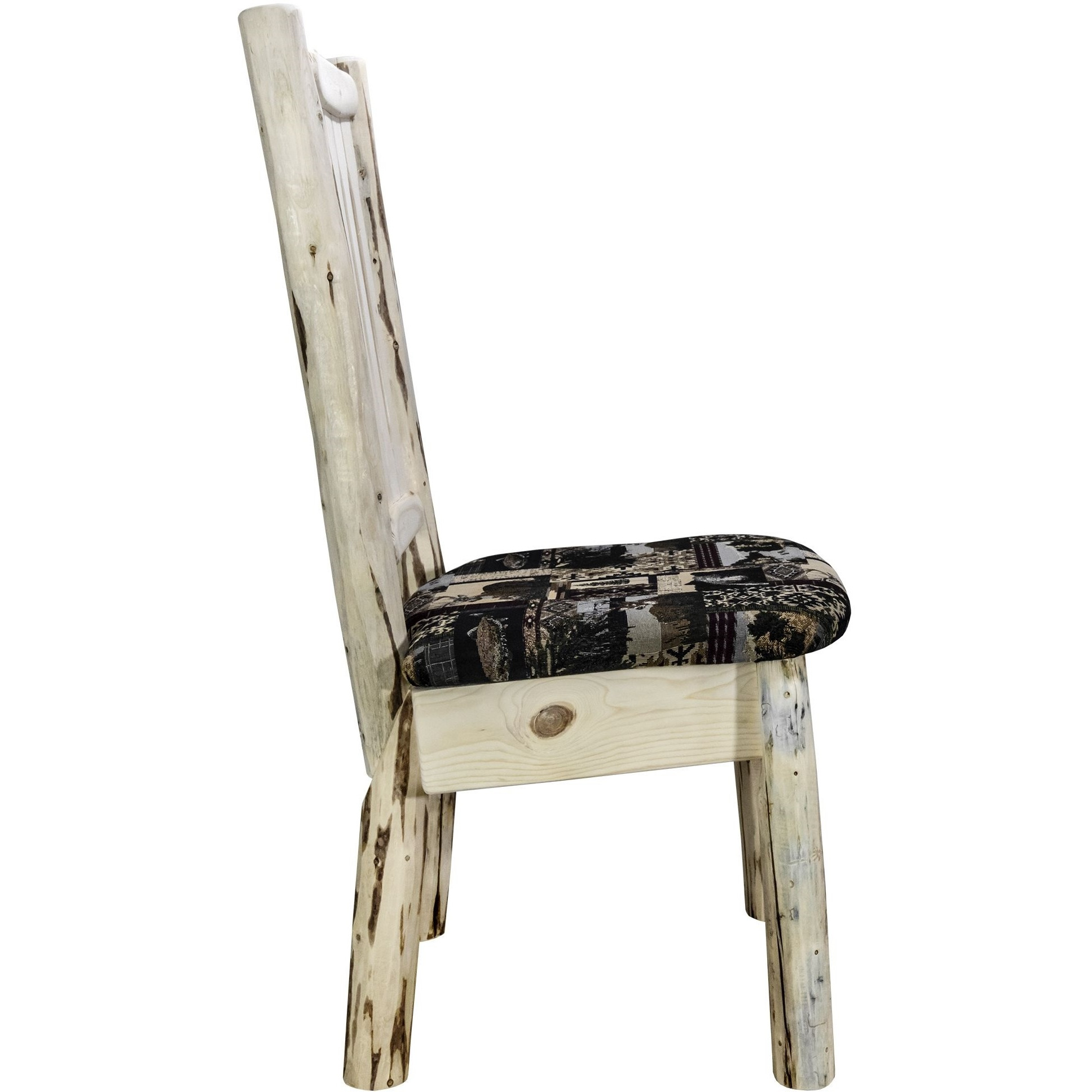 Montana Collection Side Chair, Ready to Finish w/ Upholstered Seat, Woodland Pattern