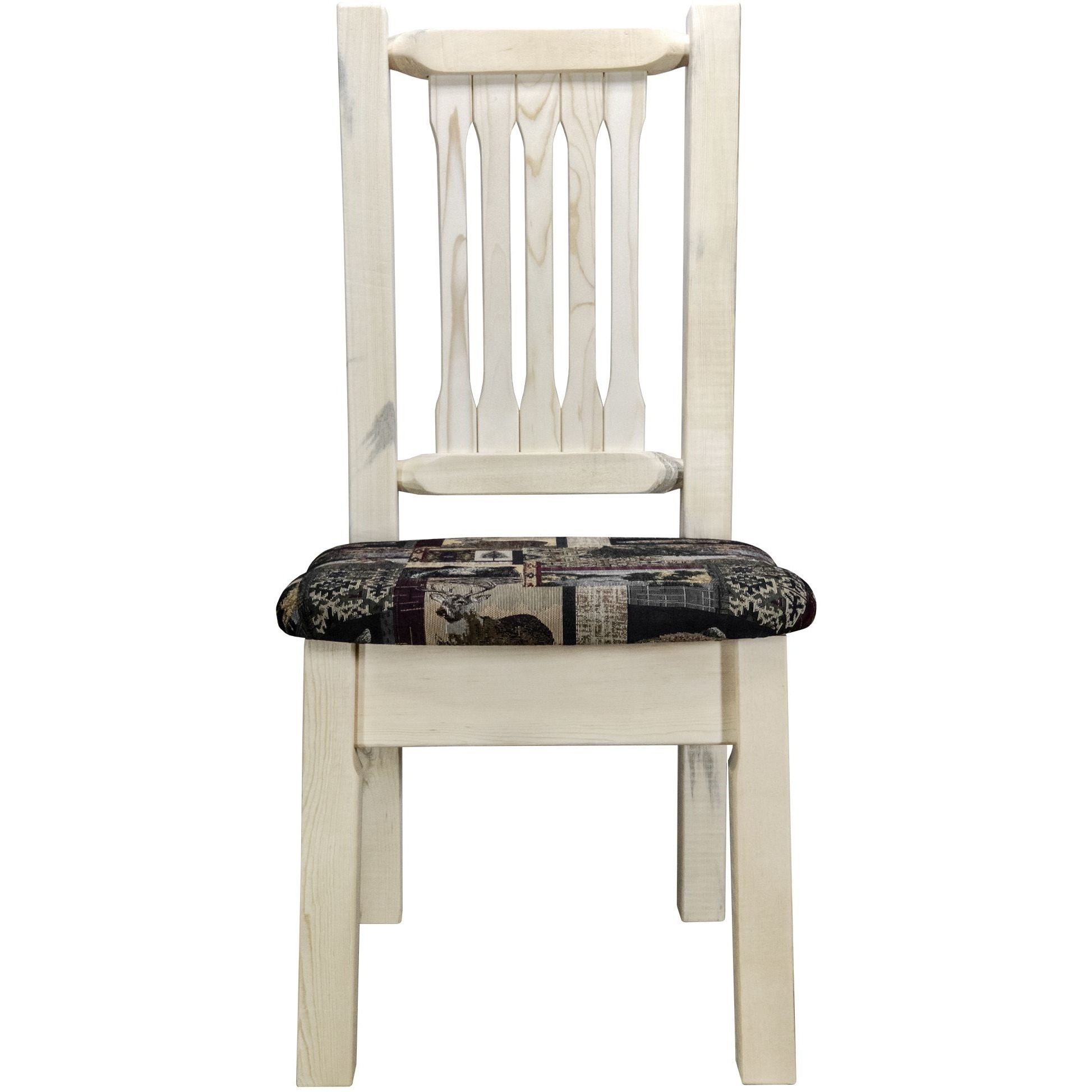 Homestead Collection Side Chair, Ready to Finish w/ Upholstered Seat, Woodland Pattern