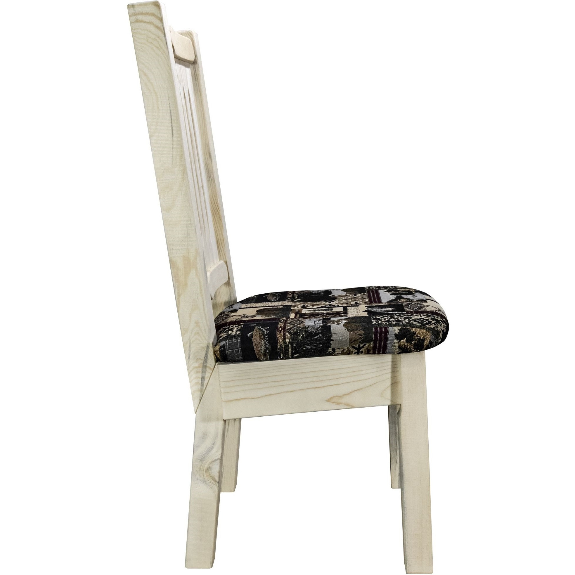 Homestead Collection Side Chair, Ready to Finish w/ Upholstered Seat, Woodland Pattern