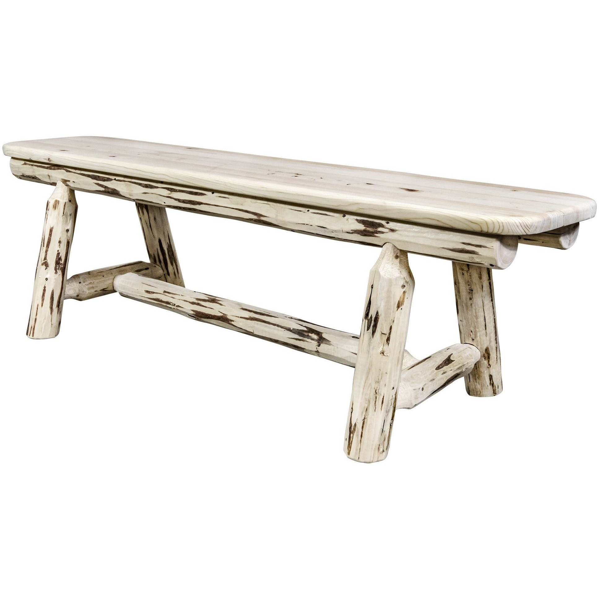 Montana Collection Plank Style Bench, 5 Foot, Ready to Finish
