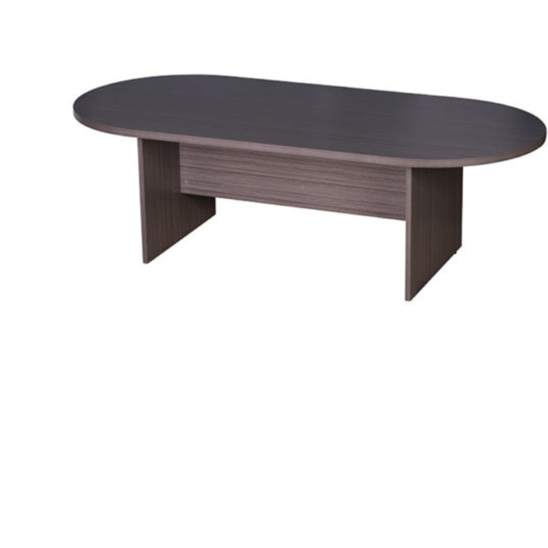 Boss 95W X 43D Race Track Conference Table, Driftwood