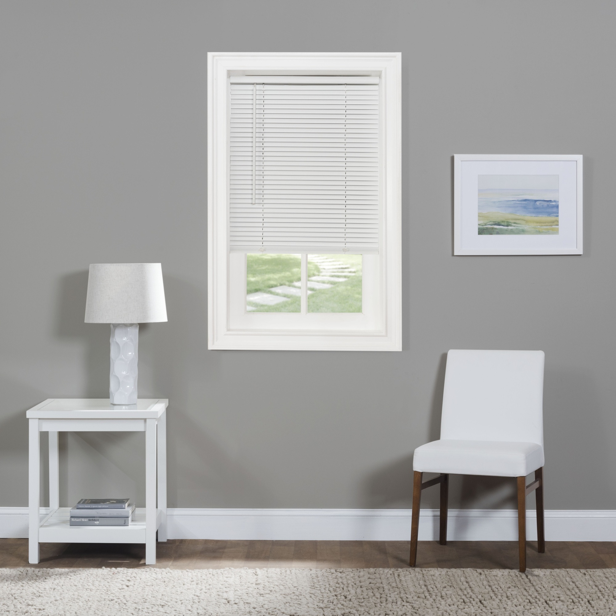 Cordless GII Morningstar 1" Light Filtering Mini Blind 23x72 - White