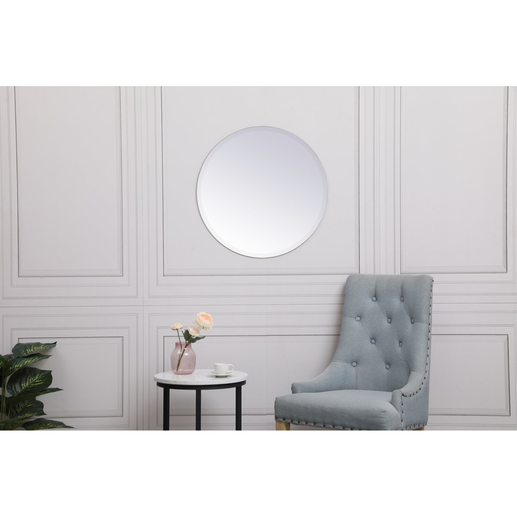 Gracin Round Mirror 24 inch in Clear