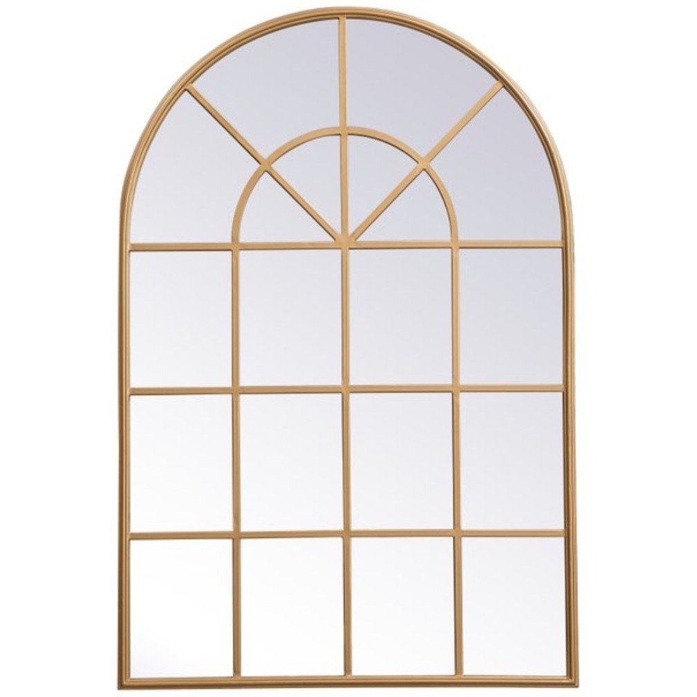 Metal frame rectangle mirror 14x28 inch in in Brass