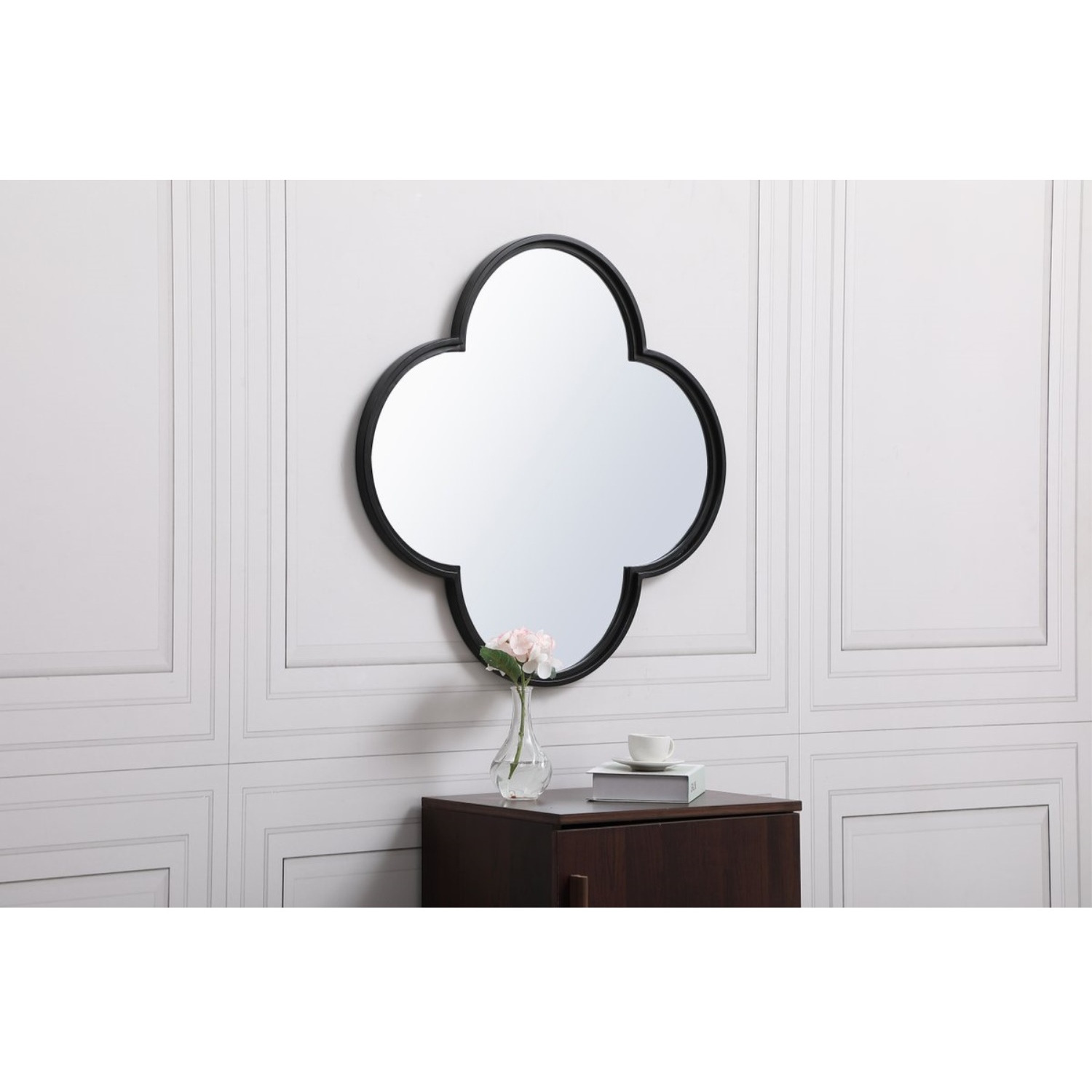 Metal plum mirror 28 inch in x 28 inch in Black
