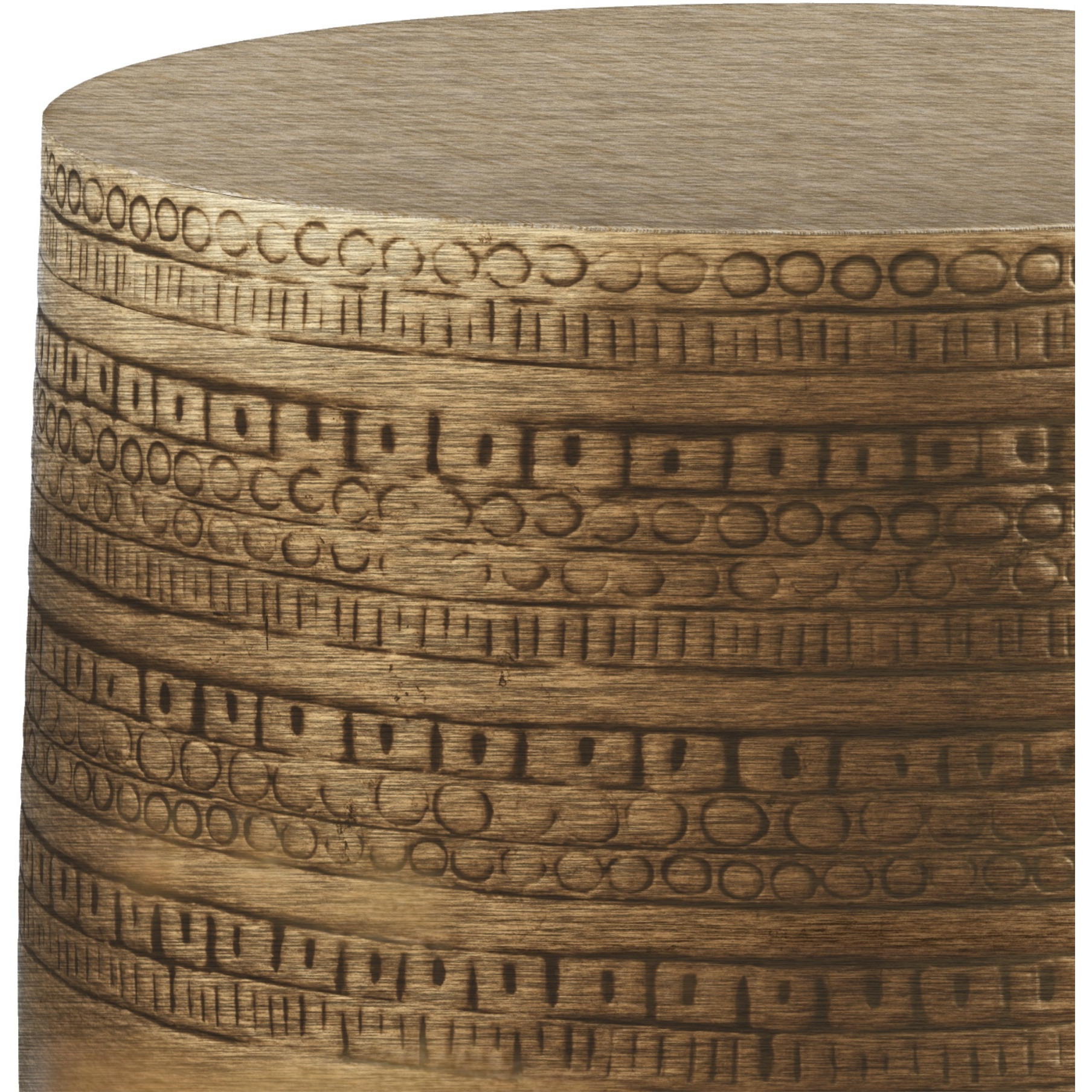 Johnsen Boho 15 inch Wide Metal Large Accent Side Table in Antique Gold, Fully Assembled
