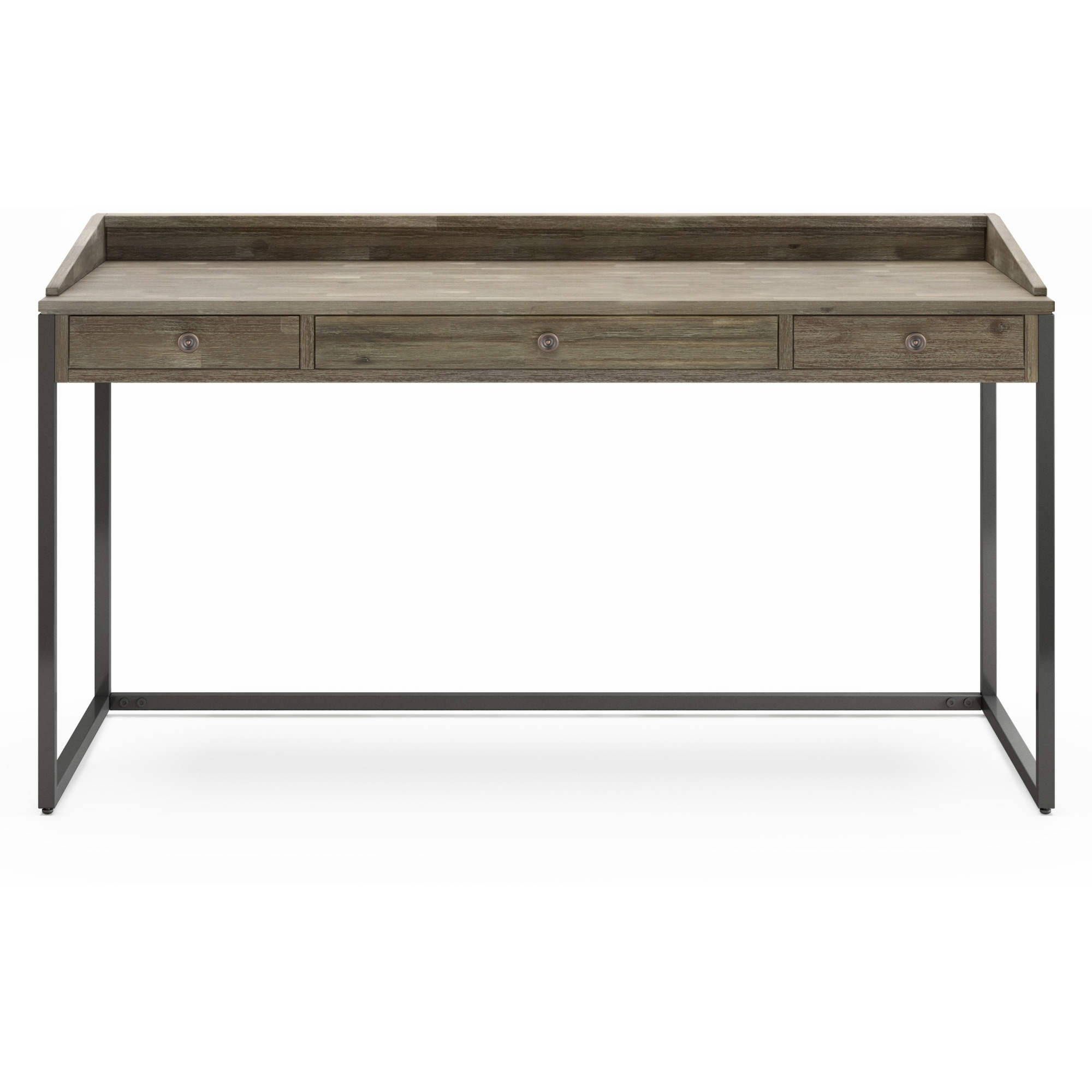 Ralston Solid Acacia Wood Desk in Distressed Grey