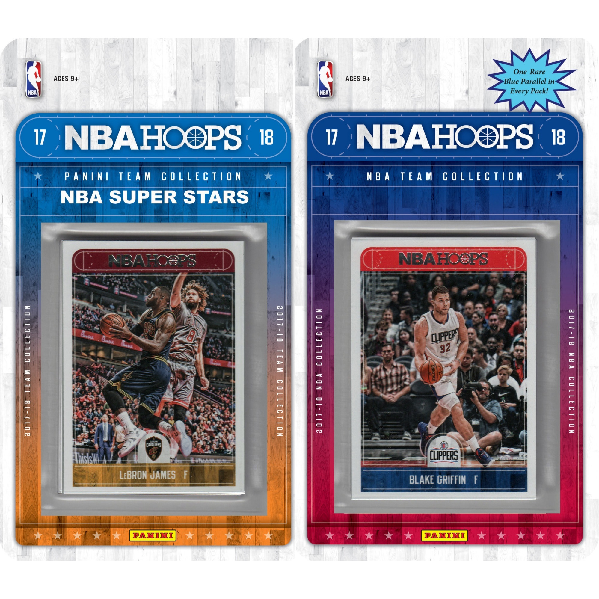 NBA Los Angeles Clippers Licensed 2017-18 Hoops Team Set Plus 2017-18 Hoops All-Star Set