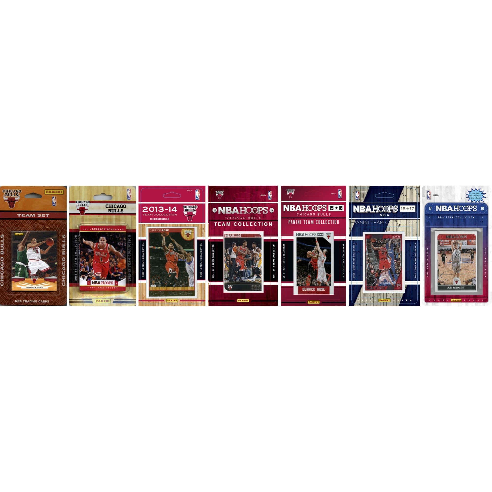 NBA Chicago Bulls 7 Different Licensed Trading Card Team Sets