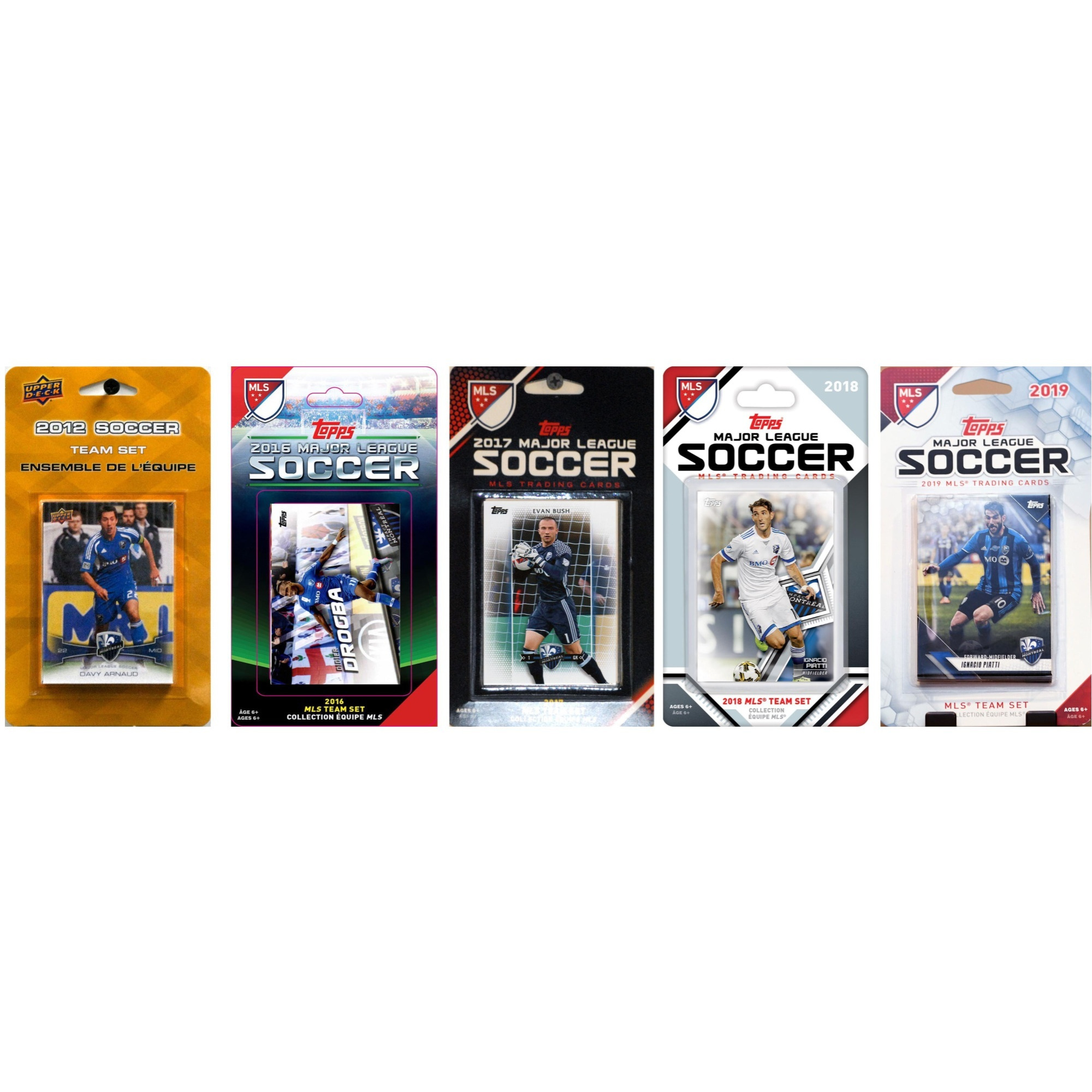 MLS Montreal Impact 5 Different Licensed Trading Card Team Sets