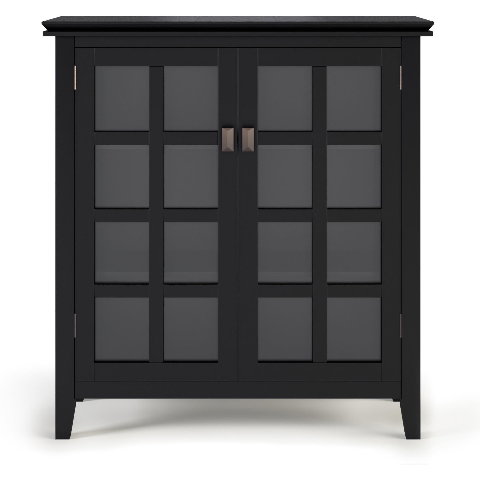 Artisan SOLID WOOD 38 inch Wide Transitional Medium Storage Cabinet in Black