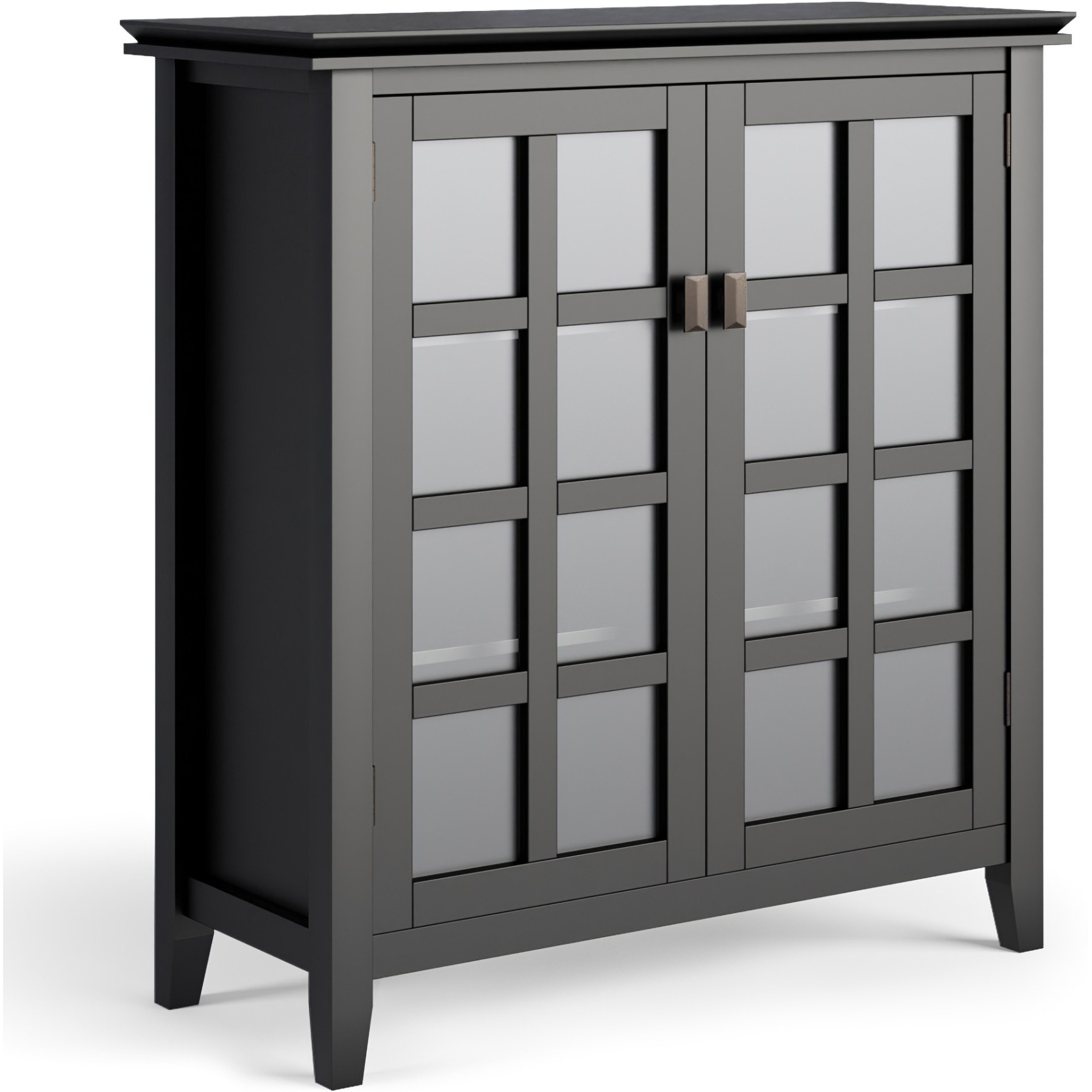 Artisan SOLID WOOD 38 inch Wide Transitional Medium Storage Cabinet in Black