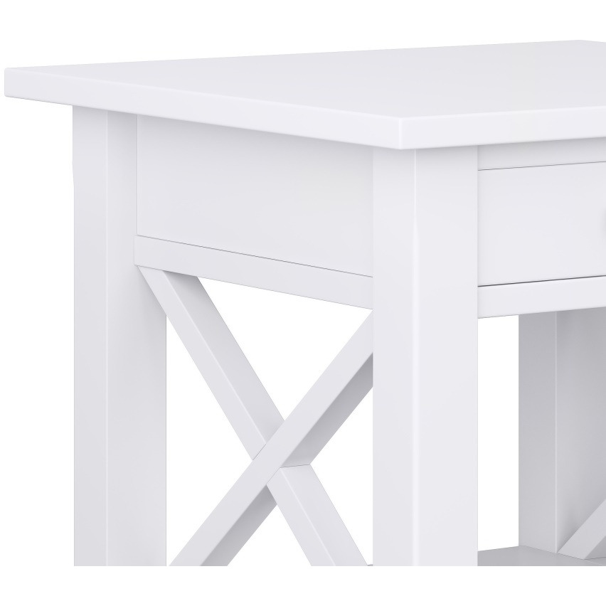 Kitchener SOLID WOOD End Table in White