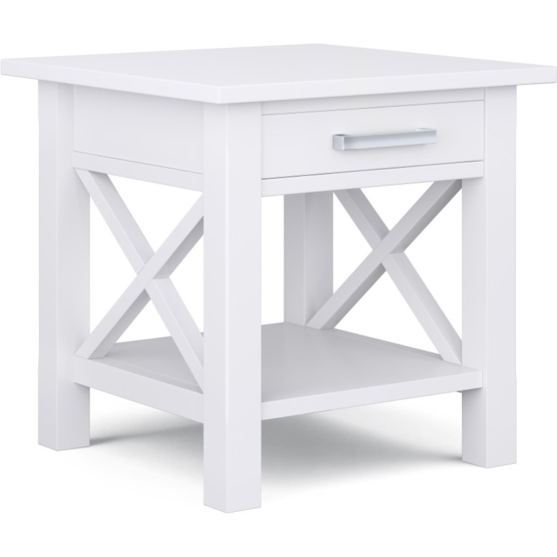 Kitchener SOLID WOOD End Table in White