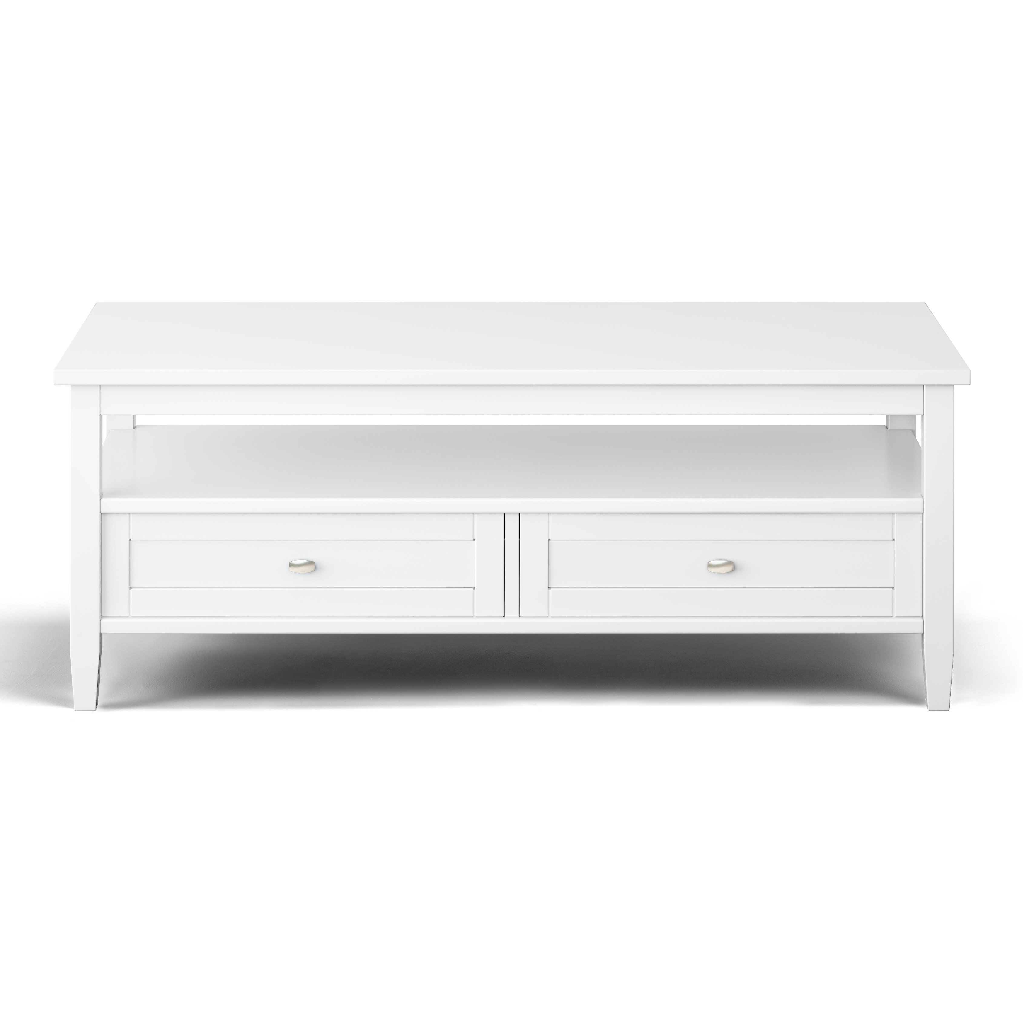 Warm Shaker SOLID WOOD Coffee Table in White