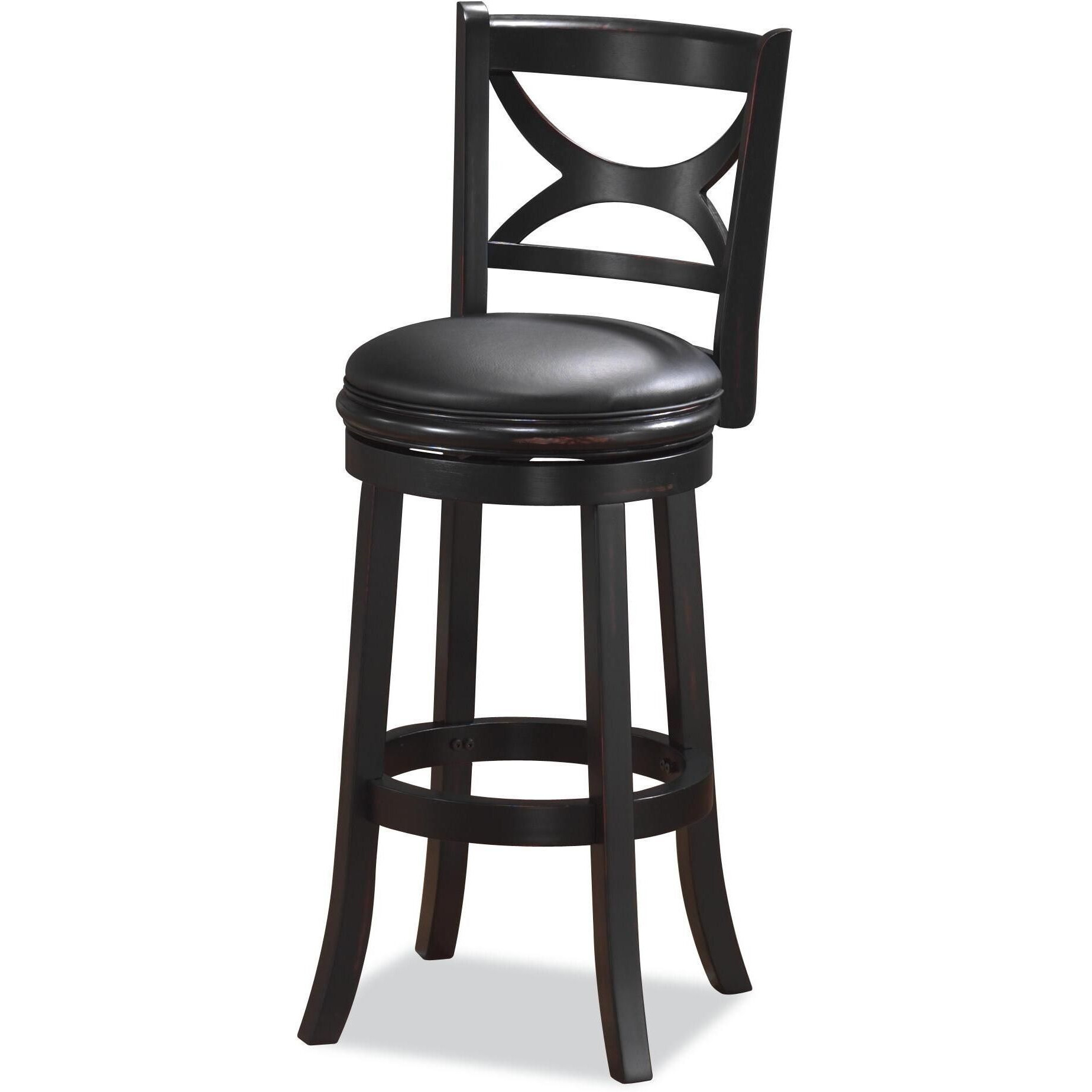 29" FLORENCE SWVL STOOL [BLACK SANDTHRU]