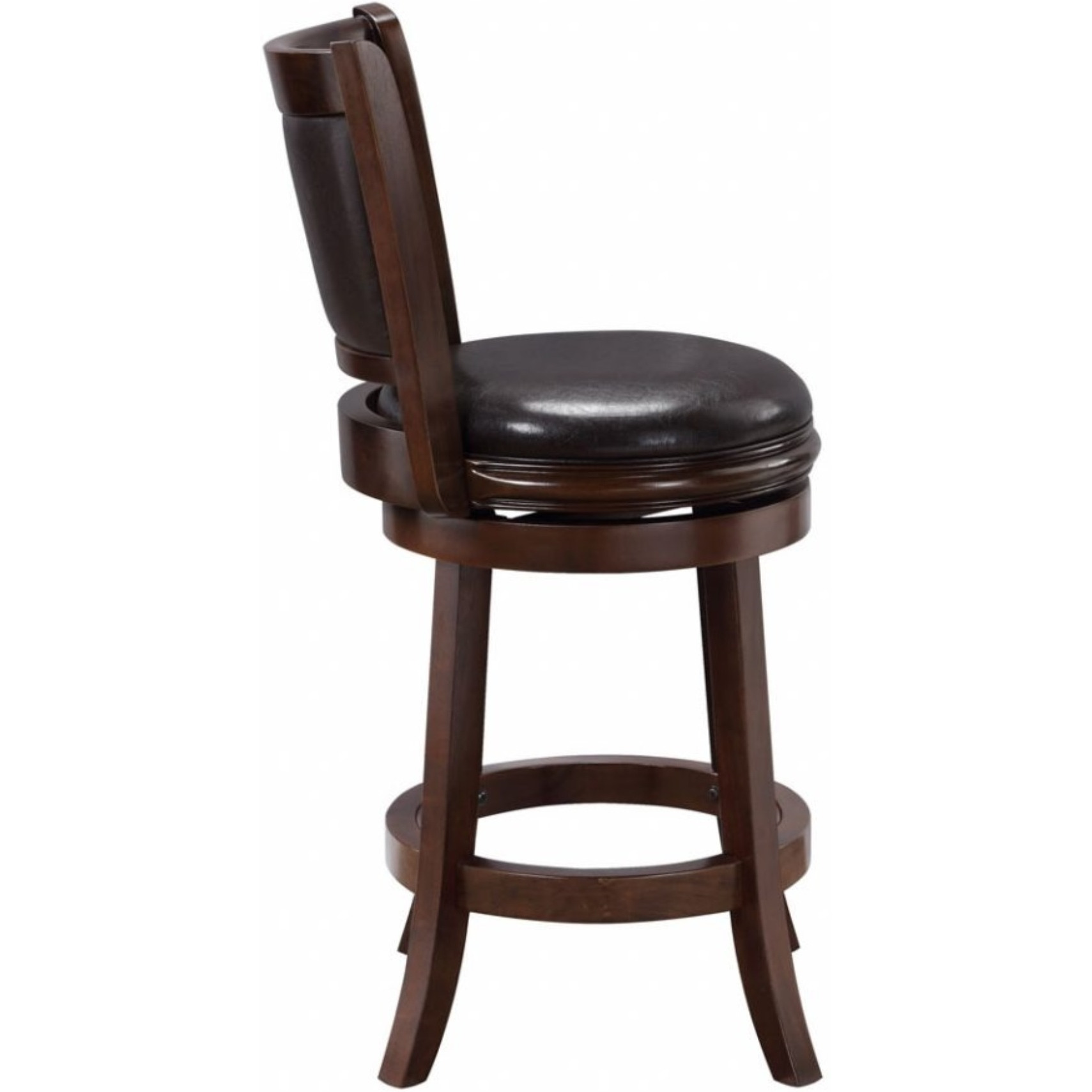 24" Augusta Swivel Stool [Cappuccino with Dark Brown PU]