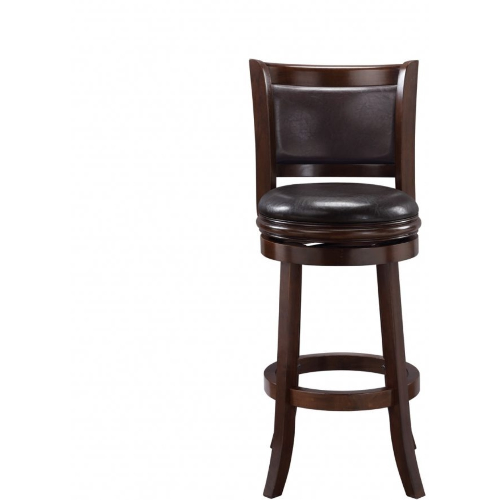 29" Augusta Swivel Stool [Cappuccino with Dark Brown PU]