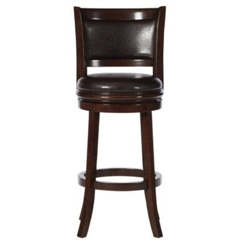 29" Augusta Swivel Stool [Cappuccino with Dark Brown PU]