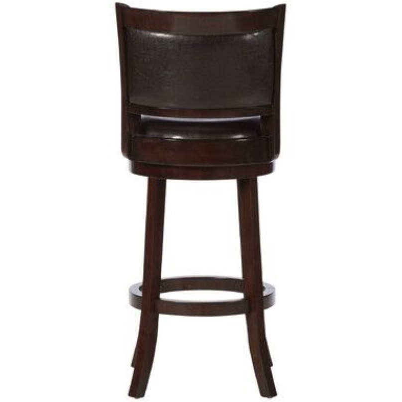 29" Augusta Swivel Stool [Cappuccino with Dark Brown PU]